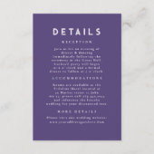 星空の夜天空結婚紫の詳細 エンクロージャーカード (正面)