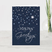 星空の夜季節のごあいさつ カード (正面)