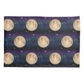 星空の夜手描きの満月 枕カバー (裏面-左)