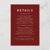 星空の夜星空の赤結婚金ゴールド詳細 エンクロージャーカード (正面)