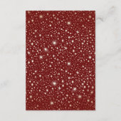 星空の夜星空の赤結婚金ゴールド詳細 エンクロージャーカード (裏面)