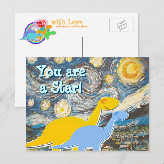 星空の夜景はがき ポストカード (正面/裏面)