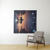 星空の夜景#1 タペストリー (インサイチュ(横))