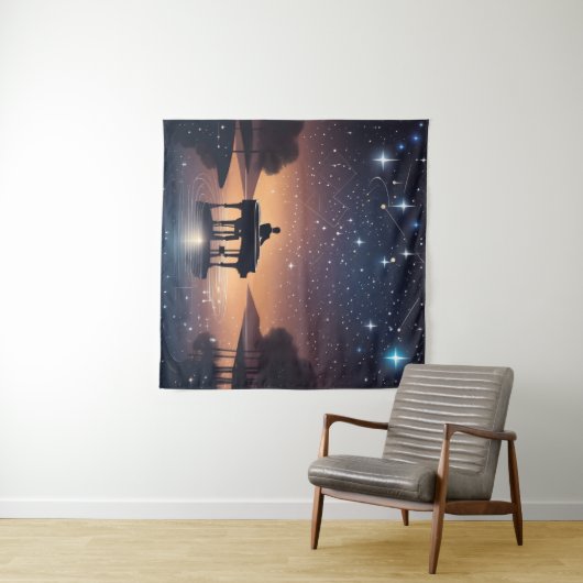 星空の夜景#1 タペストリー (インサイチュ(横))