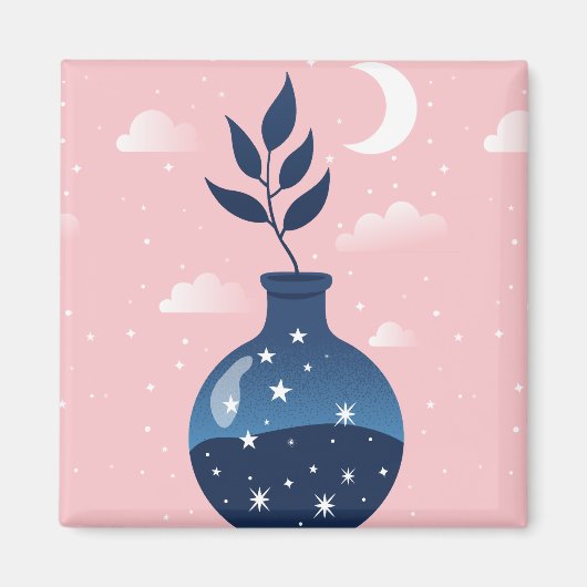 星空の夜桜 マグネット (正面)