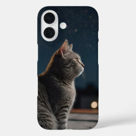 星空の夜猫 iPhone 16ケース