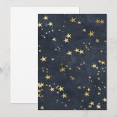 星空の夜空の金色の星 占星術好き 招待状 (正面/裏面)
