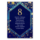 星空の夜空結婚の座席 テーブルナンバー (正面)