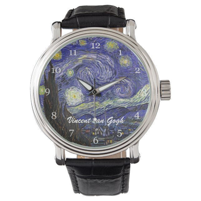 星空の夜素晴らしのアートの子供たちが見る。 腕時計 (正面)