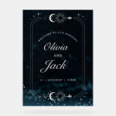 星空の夜結婚の天の招待状、銀河系 アクリルサイン (正面)
