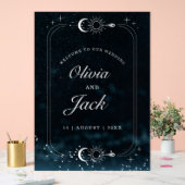 星空の夜結婚の天の招待状、銀河系 アクリルサイン (ウェディング)