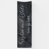 星空の夜結婚の天体 横断幕 (縦)