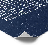 星空の夜結婚の座席表 ポスター (角)