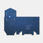 星空の夜結婚式の引き出物箱 フェイバーボックス (折り畳みなし)