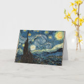 星空の夜間編集 カード (黄色い花)