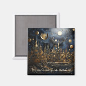 星空の夜8平方の街並み2 マグネット (正面/裏面)