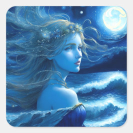 星空の夜🌌 – ギリシャ女神ファンタジーステッカー#4 スクエアシール