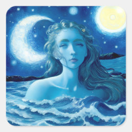 星空の夜🌌 – ギリシャ女神魔法シール#16 スクエアシール