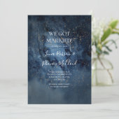 星空の夜 | ゴールドの結婚宣言 招待状 (スタンド正面)