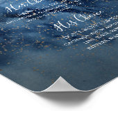 星空の夜 | ゴールドシグネチャードリンクサイン ポスター (角)