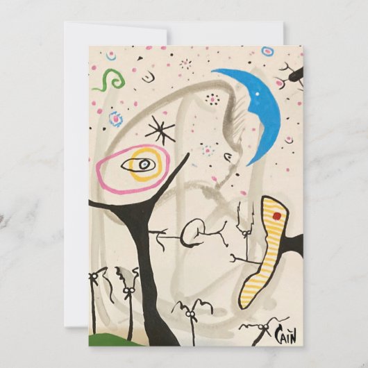 星空の夜 サンキューカード (正面)