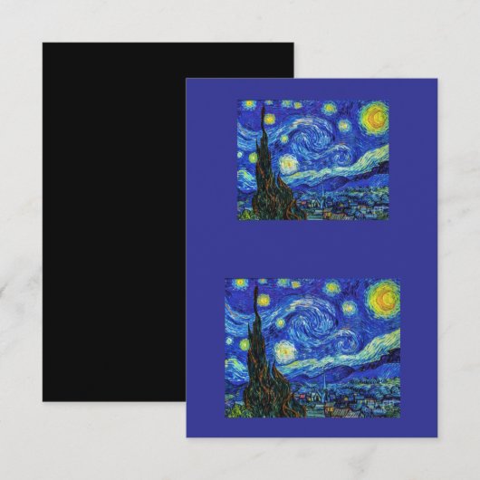 星空の夜 サンキューカード (正面/裏面)