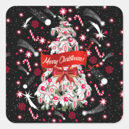 星空の夜 スクエアシール