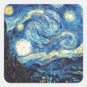 星空の夜 スクエアシール (正面)