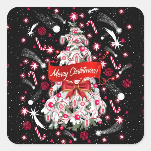 星空の夜 スクエアシール (正面)