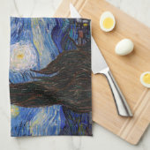 星空の夜:セントレミーbyヴィンセント・ヴァン・ゴッホ キッチンタオル (四つ折り)