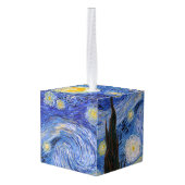 星空の夜:セントレミーbyヴィンセント・ヴァン・ゴッホ キューブオーナメント (裏面アングル)
