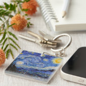 星空の夜：セントレミーbyヴィンセント・ヴァン・ゴッホ キーホルダー (正面右)