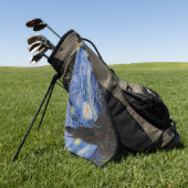 星空の夜:セントレミーbyヴィンセント・ヴァン・ゴッホ ゴルフタオル (グリーン)