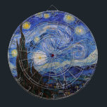 星空の夜：セントレミーbyヴィンセント・ヴァン・ゴッホ ダーツボード<br><div class="desc">年は1889年。ヴィンセント・ヴァン・ゴッホはフランスのサン=レミー・ド・プロヴァンスにあるサン=ポール・ド・マウソールの精神病院の患者である。彼は精神疾患に苦しんでおり、医者は彼に屋内を残して避けるよう勧絵を描めた。しかし、ヴァン・ゴッホは創造の衝動に抵抗できず、彼は彼の日の風景や絵を描人々を彼に過ごしのまわりにている。ある夜、ヴァン・ゴッホは嵐で目を覚ました。彼が窓の外を見ると、空が色で燃え上がるのを見る。彼はその場の美しいに打たれて決定絵を描する。彼はイーゼルに行って働き始める。 – ヴァン絵を描ゴッホは、渦巻く雲や暗いヒノキの木々、きらめく星々を何時間も捕らえていた。彼は仕事に夢中で時が過ぎるのに気づかない。彼がやっと終わると、疲れ果てたが浮き上がった。ファン・ゴッホ絵を描の『ローネの星の夜』は彼の最も有名な作品の一つ。色と動きの最高傑作で、夜空の美しいを他の人と同じように捉え絵を描る。ヴァン・ゴッホは生涯を通して絵を描、その他にも多くの最高傑作を生み出した。しかし、ローネの星空の夜は、彼の最も愛された作品の一つのままである。彼の才能と回復力の証であり、世界中の人々にインスパイアも続いている。 – この作品は1927年1月1日までに発行統一された（または米国著作権局に登録）されたため、州内のパブリックドメインにある。</div>