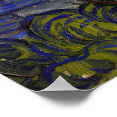 星空の夜:セントレミーbyヴィンセント・ヴァン・ゴッホ ポスター (角)