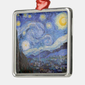 星空の夜:セントレミーbyヴィンセント・ヴァン・ゴッホ メタルオーナメント (左)