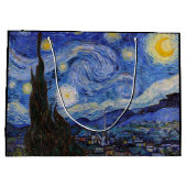 星空の夜:セントレミーbyヴィンセント・ヴァン・ゴッホ ラージペーパーバッグ (裏面)