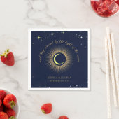 星空の夜 ネイビーのミスティカルな結婚式 スタンダードカクテルナプキン (インサイチュ)