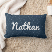 星空の夜、ネイビームーン&スターズ ランバークッション (ブランケット)