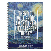 星空の夜 – バイブル・バースカスタムノート