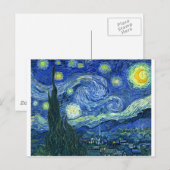 星空の夜 – ビンセント・ヴァン・ゴッホ(1889) ポストカード (正面/裏面)