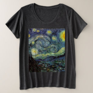 星空の夜 – ファンゴッホ プラスサイズTシャツ