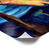 星空の夜 – プグ犬001 – 銭湾ゴッホ ポスター (コーナー)