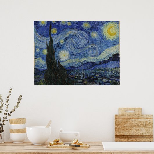 星空の夜 ポスター (キッチン)