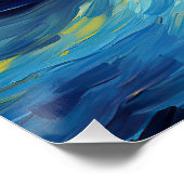 星空の夜 – マルチーズ犬002 – 銭湾ゴッホ ポスター (コーナー)