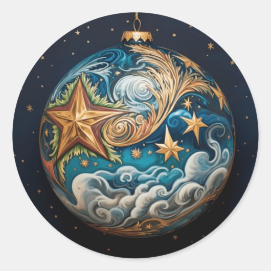 星空の夜 ラウンドシール (正面)