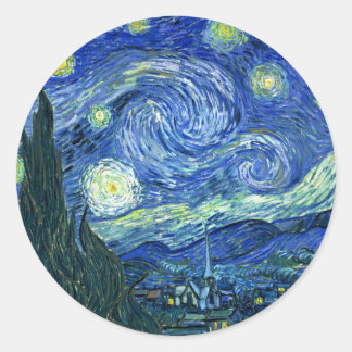 星空の夜 ラウンドシール