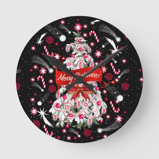 星空の夜 ラウンド壁時計 (正面)