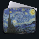 星空の夜 ラップトップスリーブ<br><div class="desc">The Starry Night by Vincent vanゴッホ.The Starry Nightは印象派のアーティスト絵画のヴィンセント・ヴァン・ゴッホのオランダによる夜だ。夜の絵を描散光室の窓の外の景色を描いた作品で、昼間の記憶は絵を描消えている。中央の部分は、北に向かって亡命者から見て、渦巻く空の下で聖レミーの村を示している。</div>
