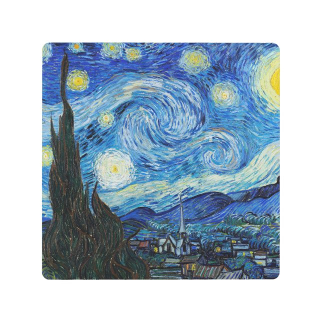 星空の夜 – ヴァンゴッホ メタルプリント (正面)